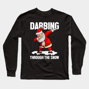 Dabbing through the snow Christmas gift Long Sleeve T-Shirt